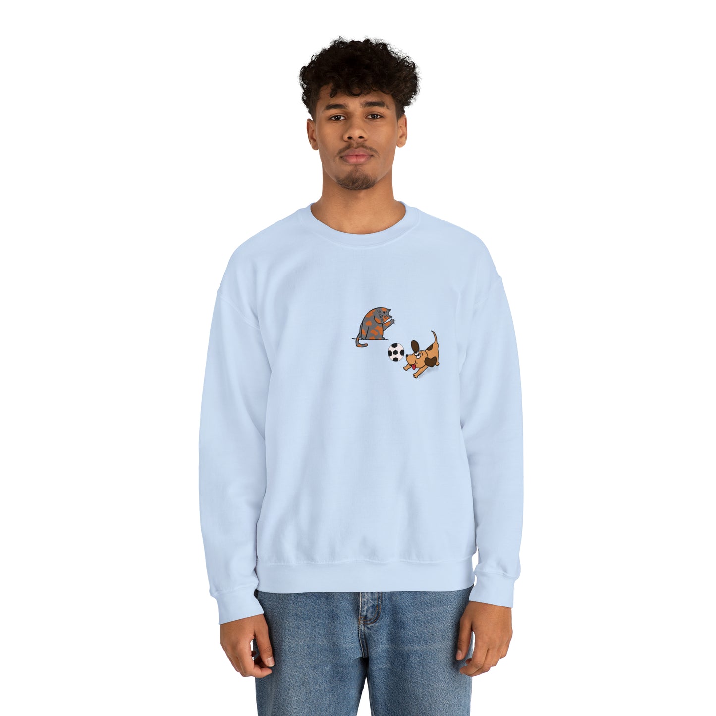 Funny Cat-Dog - Unisex Crewneck Sweatshirt