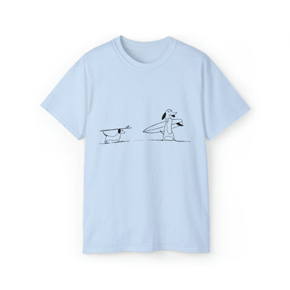 Surfing Dog - Unisex Ultra Cotton Tee