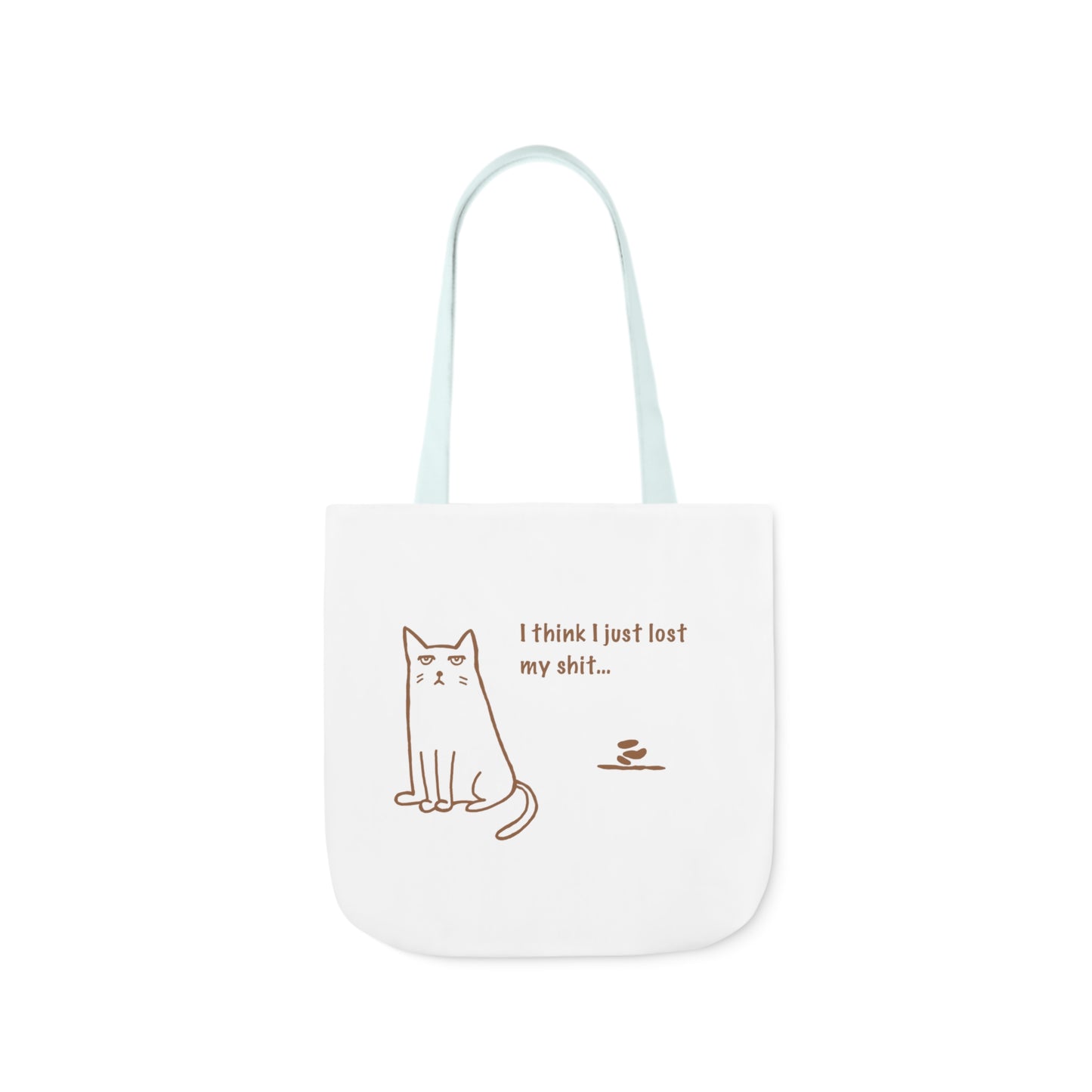 Funny Cat - Polyester Canvas Tote Bag (AOP)