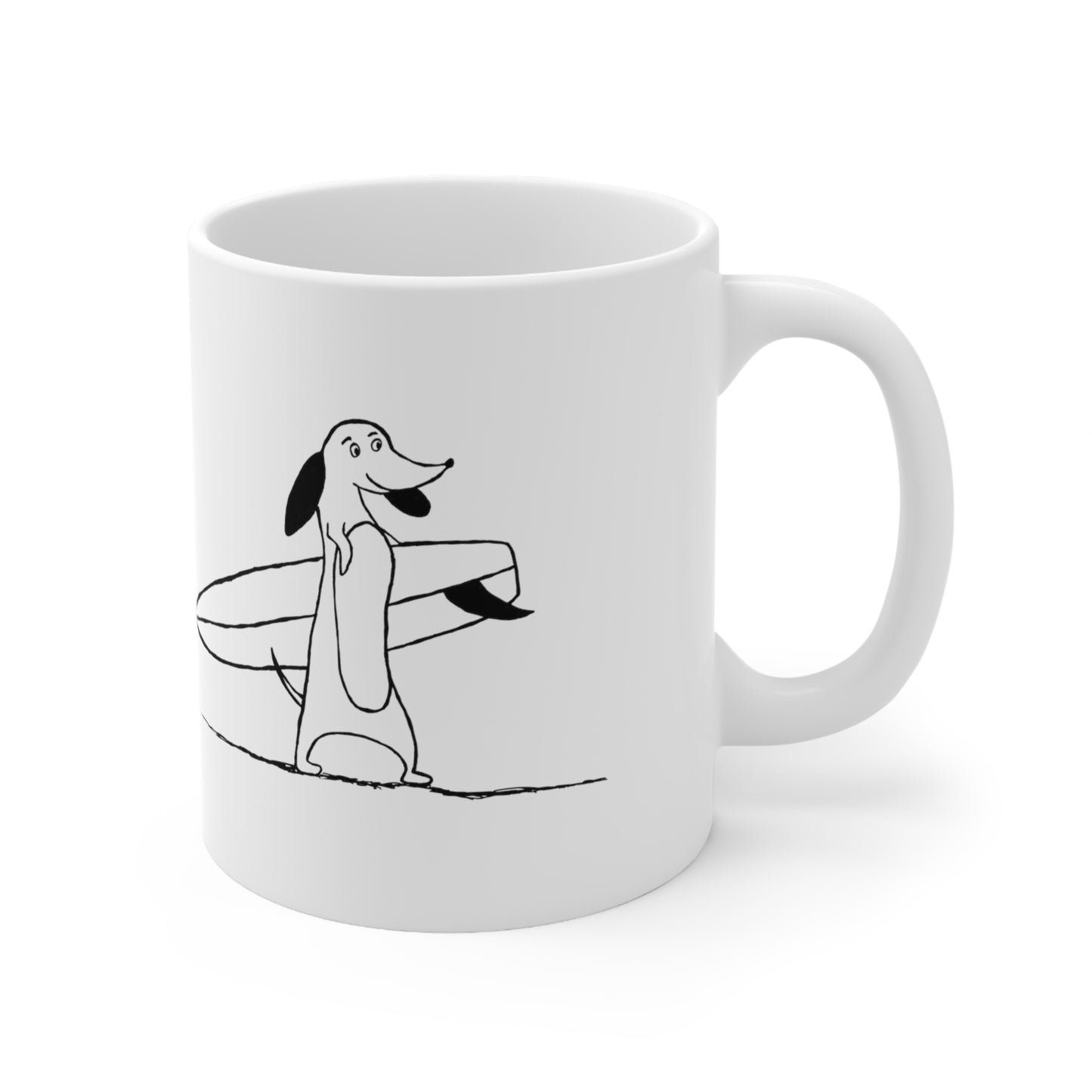 Surfing Dog - Ceramic Coffee Cups, 11oz, 15oz