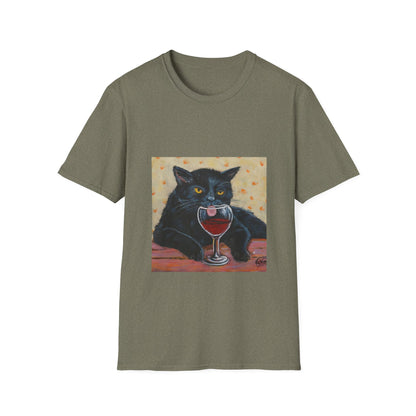 Cat wine - Unisex Softstyle T-Shirt