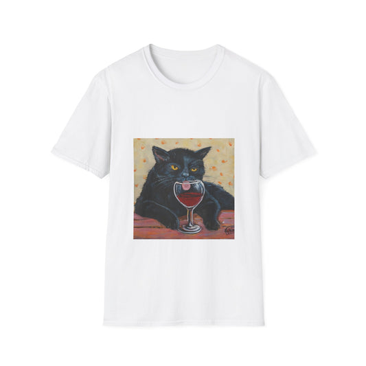 Cat wine - Unisex Softstyle T-Shirt