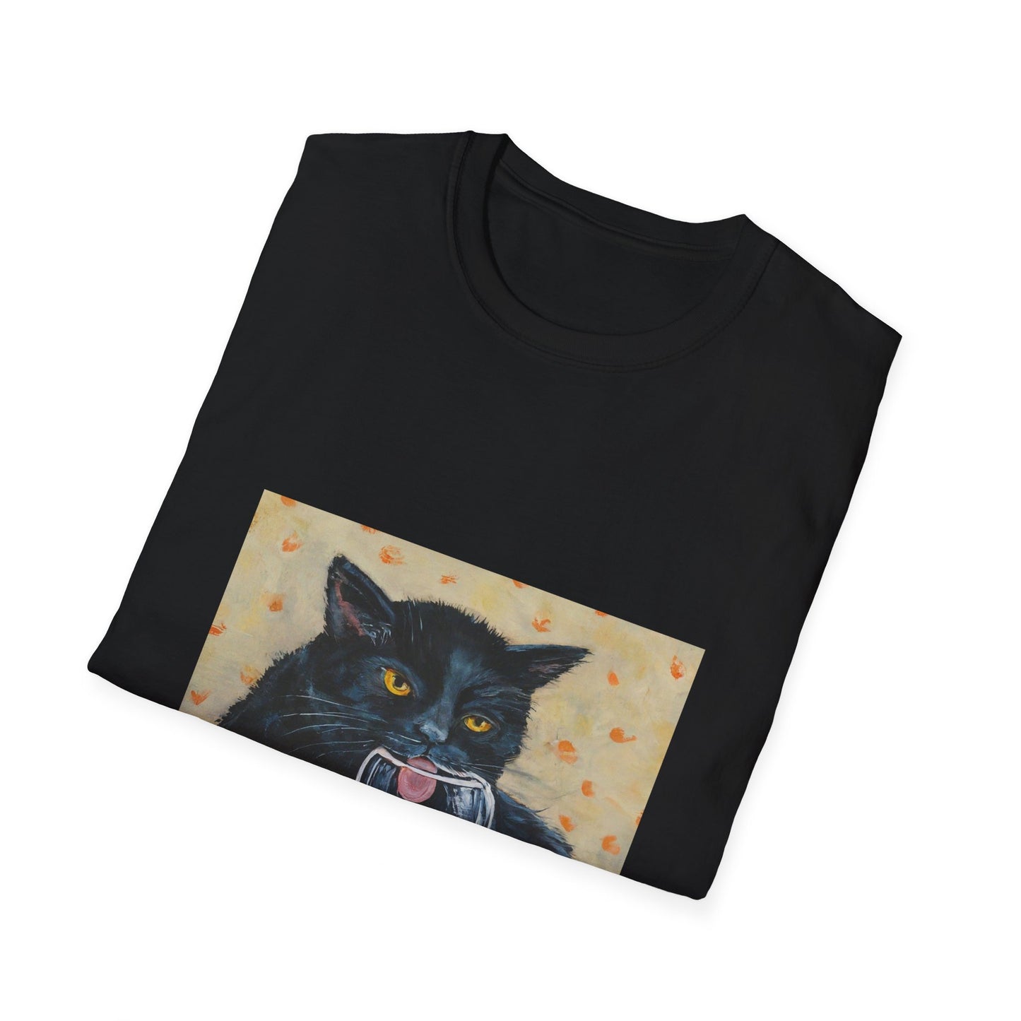 Cat wine - Unisex Softstyle T-Shirt