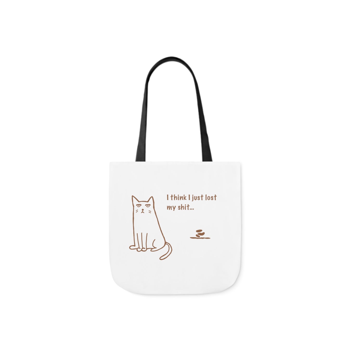 Funny Cat - Polyester Canvas Tote Bag (AOP)