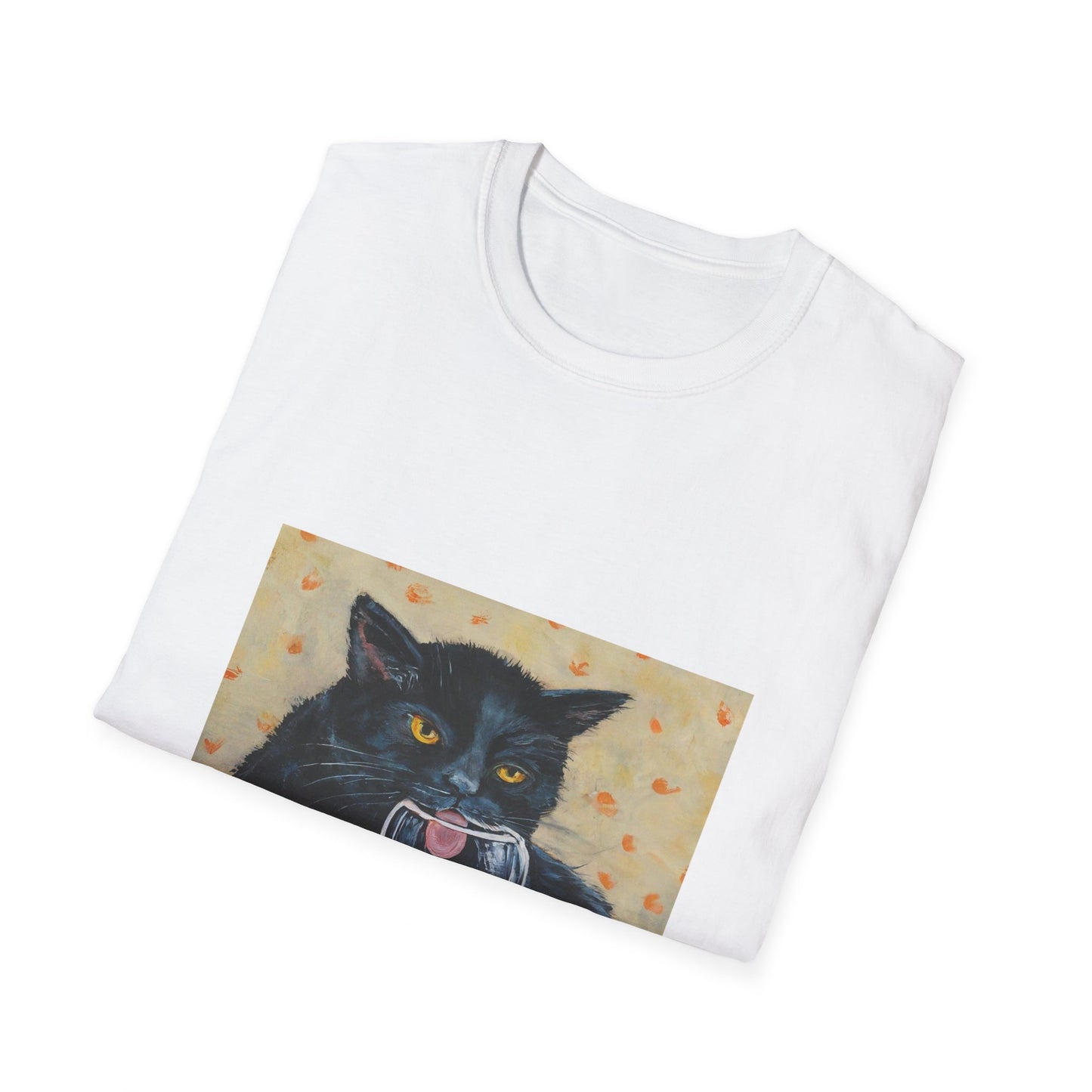 Cat wine - Unisex Softstyle T-Shirt