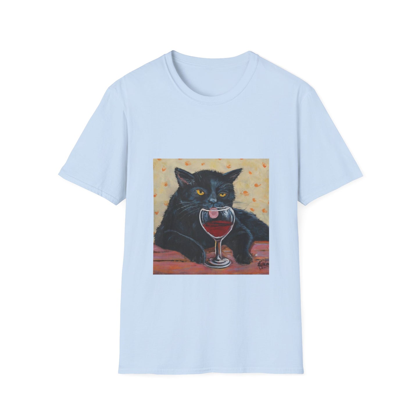 Cat wine - Unisex Softstyle T-Shirt