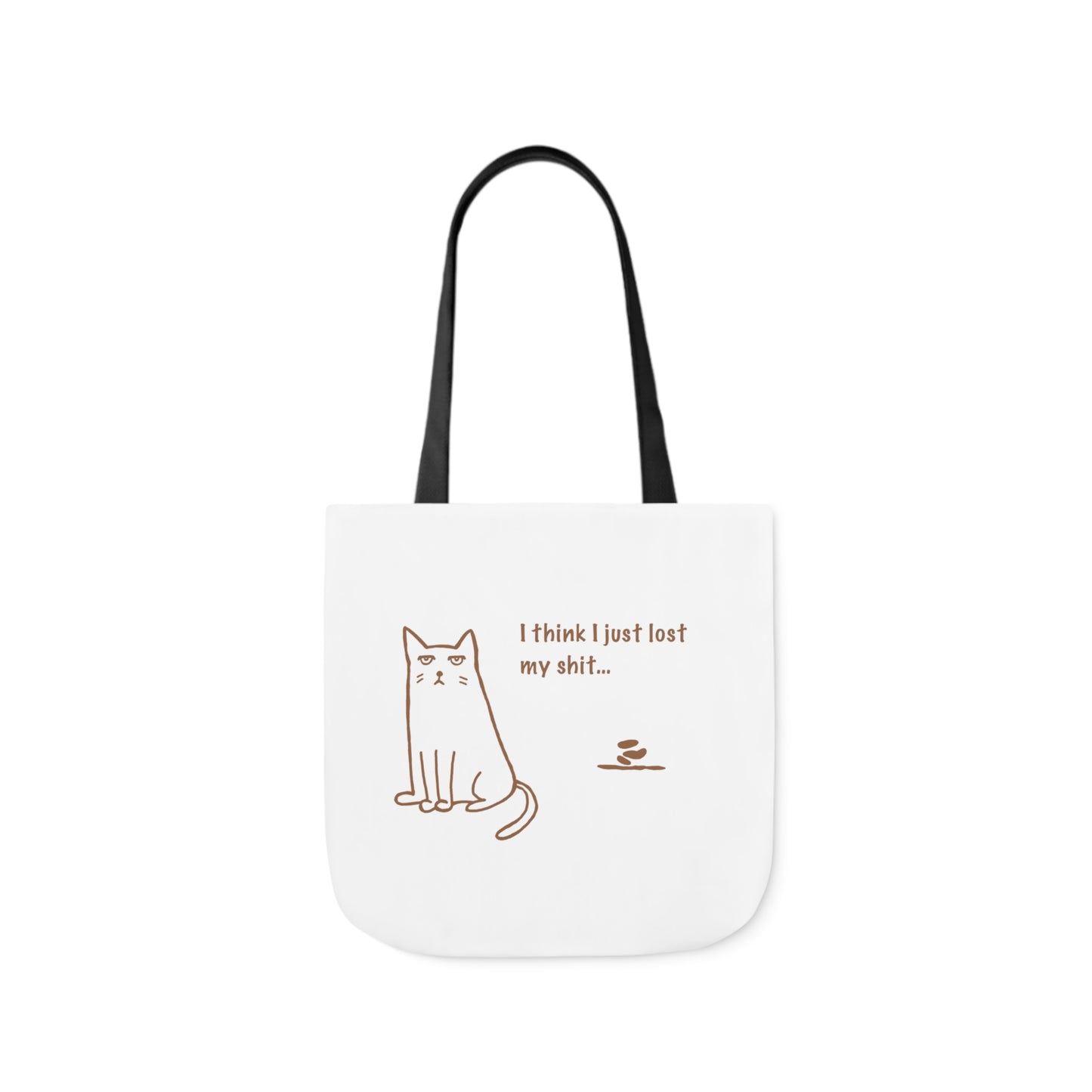 Funny Cat - Polyester Canvas Tote Bag (AOP)