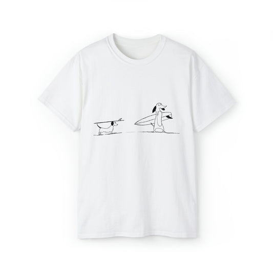 Surfing Dog - Unisex Ultra Cotton Tee