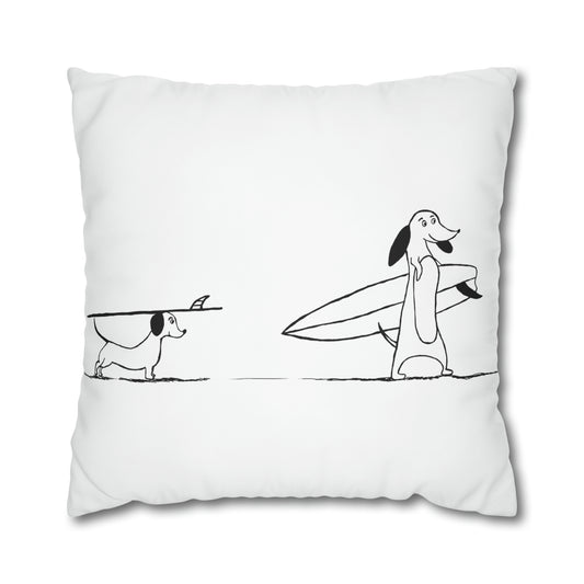 Surfing Dog - Decor Pillowcase