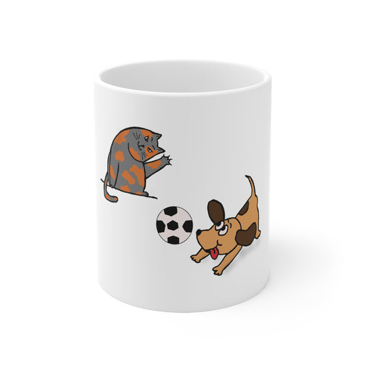 Cat-dog lover Ceramic Coffee Cups, 11oz, 15oz