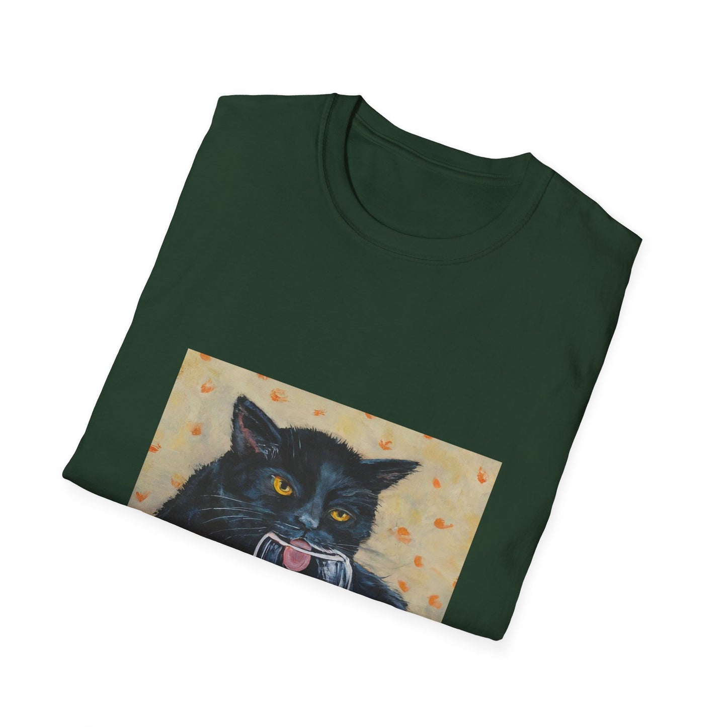 Cat wine - Unisex Softstyle T-Shirt