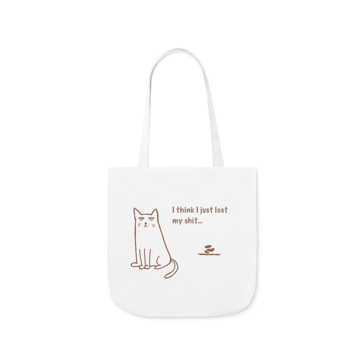 Funny Cat - Polyester Canvas Tote Bag (AOP)